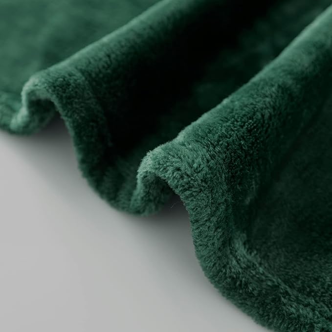 Forest Green Flannel Fleece Throw Blanket Throw Size, Super Soft Plush Cozy and - Image 7