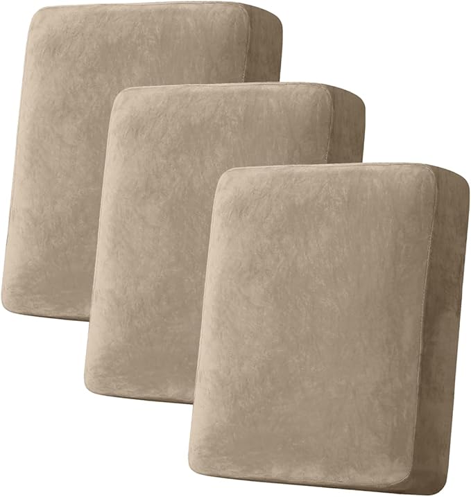 Couch Cover Stretch Velvet Sofa Cushion Cover 3-Piece by Taque