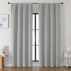 Simplebrand Ava Silver Grey Blackout Curtains by Simplebrand