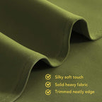 NICETOWN Blackout Window Curtains 70" L, 2 Panels, 34 inch, Olive Green - Image 5