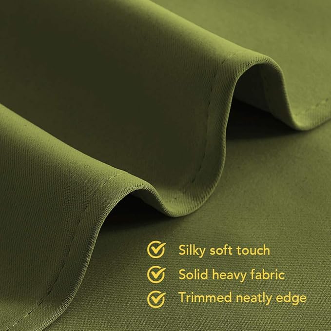 NICETOWN Blackout Window Curtains 80 inch Long, 2 Panels, 34 inch, Olive Green - Image 5