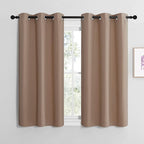 NICETOWN Cappuccino Small Window Kitchen Blackout Curtains, Thermal Insulated by NICETOWN