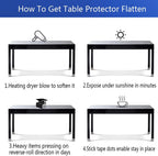 28x60 inch Clear Plastic Dining Room Table Protector PVC Table Cover Mat Desk Pad Mat Rectangular Plastic Outdoor Table Top Protector PVC Table Pad for Coffee Table Kitchen Countertop Bench Entryway