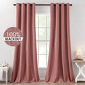 MIULEE 100% Blackout Linen Textured Curtains by MIULEE
