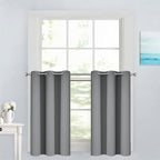 Yakamok Short Blackout Curtains 36 inches, Grommet Thermal Insulated Small by Yakamok