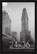 Americanflat 24x36 Poster Frame - Engineered Wood - Black