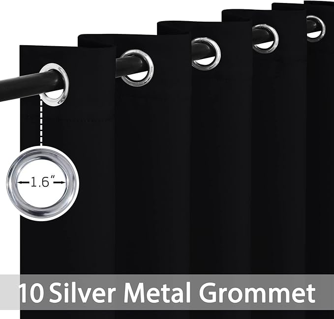 Yakamok 84 Inch Length 100% Blackout Curtains - Image 3