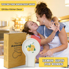 Spoon Rest for Stove Top Kitchen Decor Ceramic Spoon Holder (Lemon)
