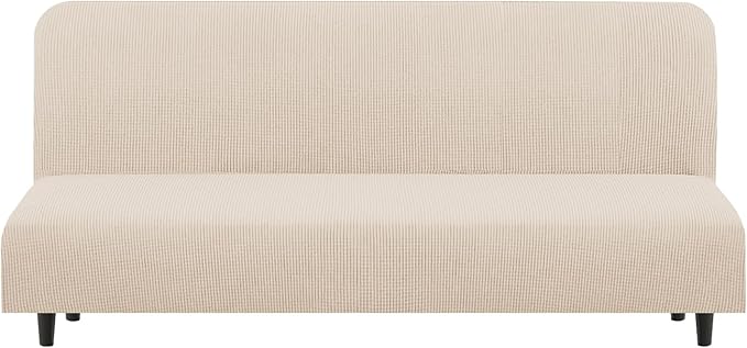 U-NICE HOME Stretch Futon Cover Armless Bed Slipcover - Image 2