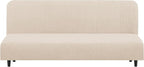U-NICE HOME Stretch Futon Cover Armless Bed Slipcover - Image 2