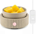 Wax Melt Warmer with 4 Timer & PTC Heating- Ceramic Fragrance 3-in-1 Oil Burner Electric Candle Wax Melter for Home Office Bedroom Fragrance, Home Décor Choice