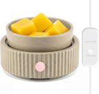 Wax Melt Warmer with 4 Timer & PTC Heating- Ceramic Fragrance 3-in-1 Oil Burner Electric Candle Wax Melter for Home Office Bedroom Fragrance, Home Décor Choice