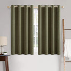 MIULEE Linen Texture Curtains for Bedroom Solid 100% Blackout Thermal Insulated by MIULEE