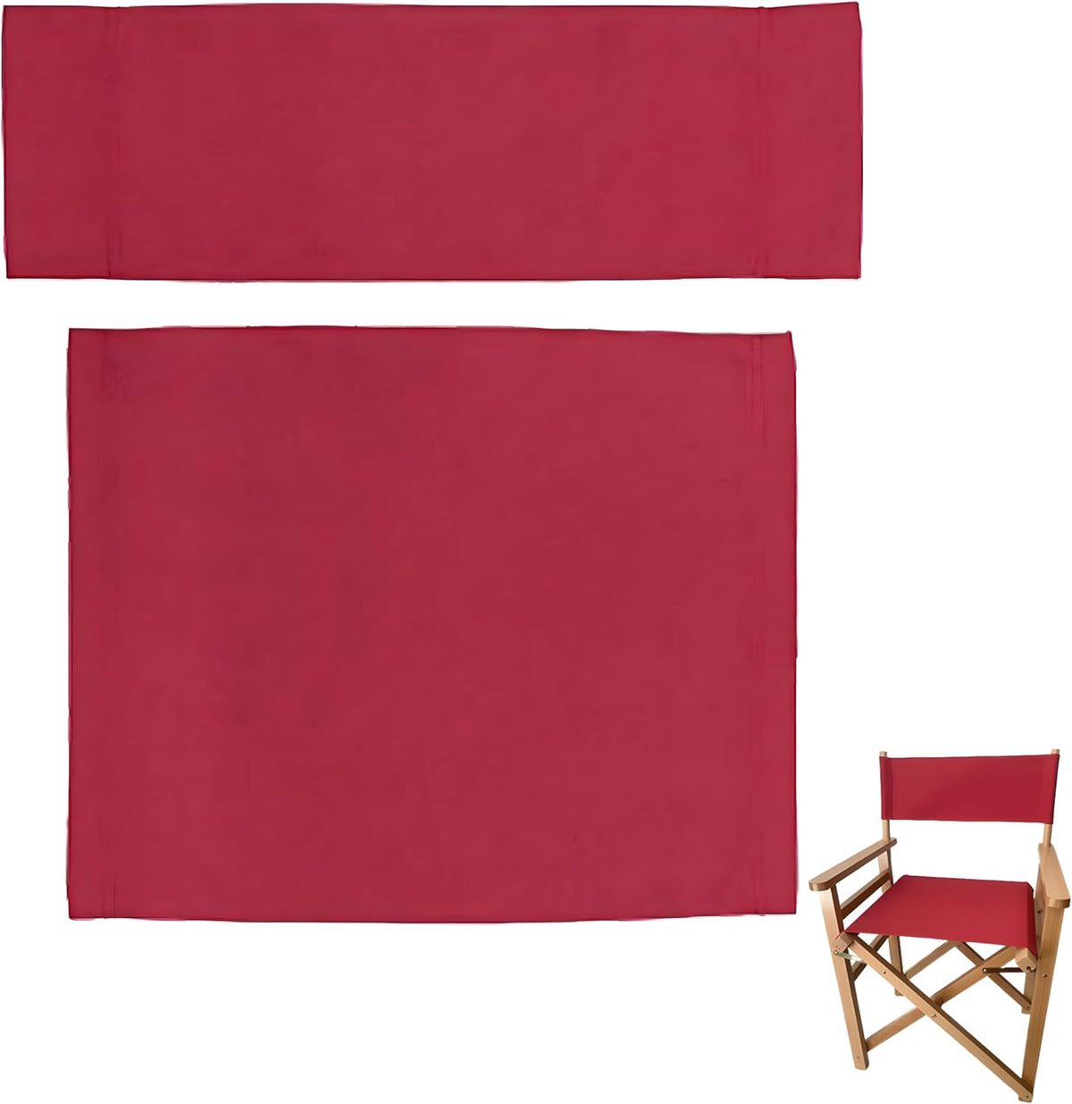 Upone Directors Chair Replacement Covers, Large Size (Black)
