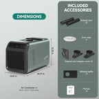 OUTOHOME Tent Air Conditioner, 5100 BTU AC110V Quiet 4-in-1 Free Standing Cooling Portable AC Camping for rooms up to 200 sq ft, 24h Timer for Camping Tent, Truck, Outdoor or Home Use