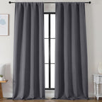 Simplebrand Ava Grey Blackout Curtains by Simplebrand
