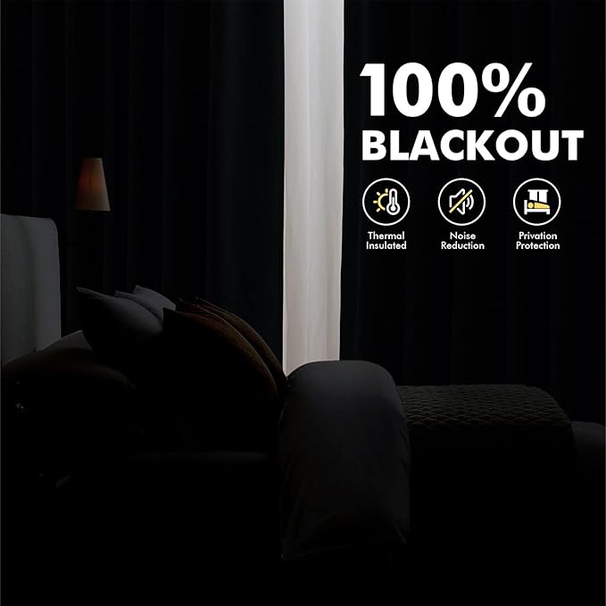 MIULEE 100% Blackout Linen Curtains - Image 2