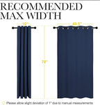 NICETOWN Navy Blackout Curtains 78" Long - Image 7
