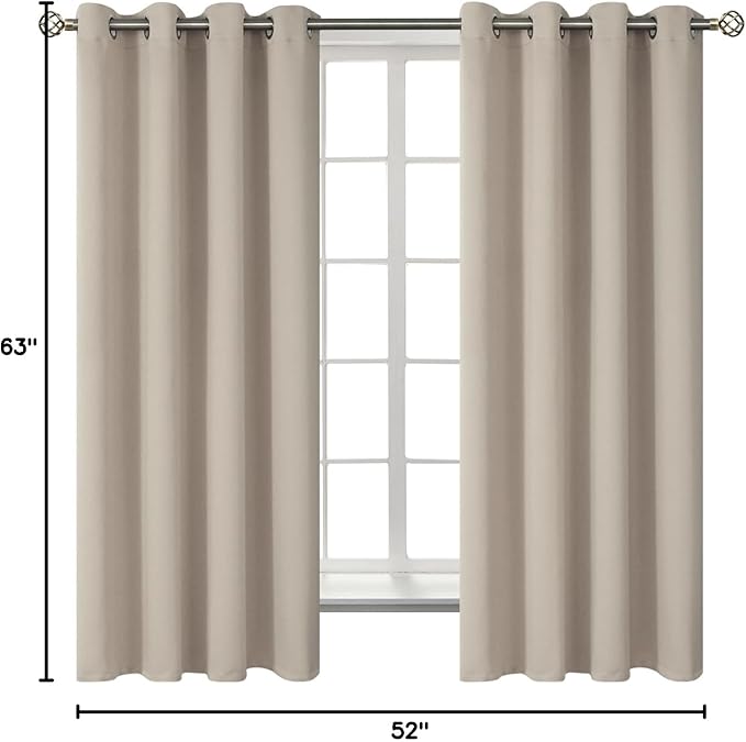BGment Room Darkening Curtains 63 Inches Long - Image 8