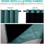 NICETOWN 100% Blackout Curtains 108 inches Long, Noise Reduction Window - Image 4