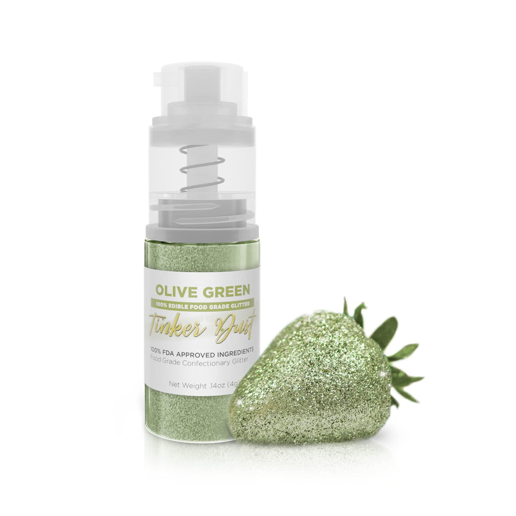 Bakell - Pumpkin Orange Tinker Dust (4g, 1x Mini Spray Pump) Edible Glitter for Food, Desserts, and Baked goods!