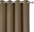 LEMOMO Blackout Curtains 66 x 54 Inch Long Brown Curtains Set of 2 Panels Room - Image 6