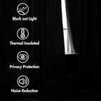 MIULEE Black Velvet Curtains 90 inches 2 Panels - Image 5