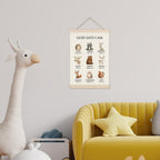 Woodland Christian Wall Art for Nursery, 11x17in Oxford Cloth Hanging Banner with Bible Verses, Woodland Animal Forest Theme Scripture Decor for Kids Bedroom, Prayer Room, Nursery & Spiritual Gifts
