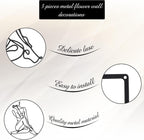 Photect 3 Pcs Metal Wall Art Minimalist Woman Line Decor, Modern, Black