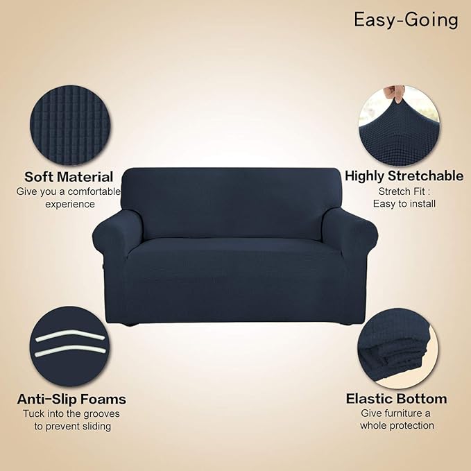 Easy-Going Stretch 4 Seater Sofa Slipcover 1-Piece Sofa Cover Furniture - Image 4