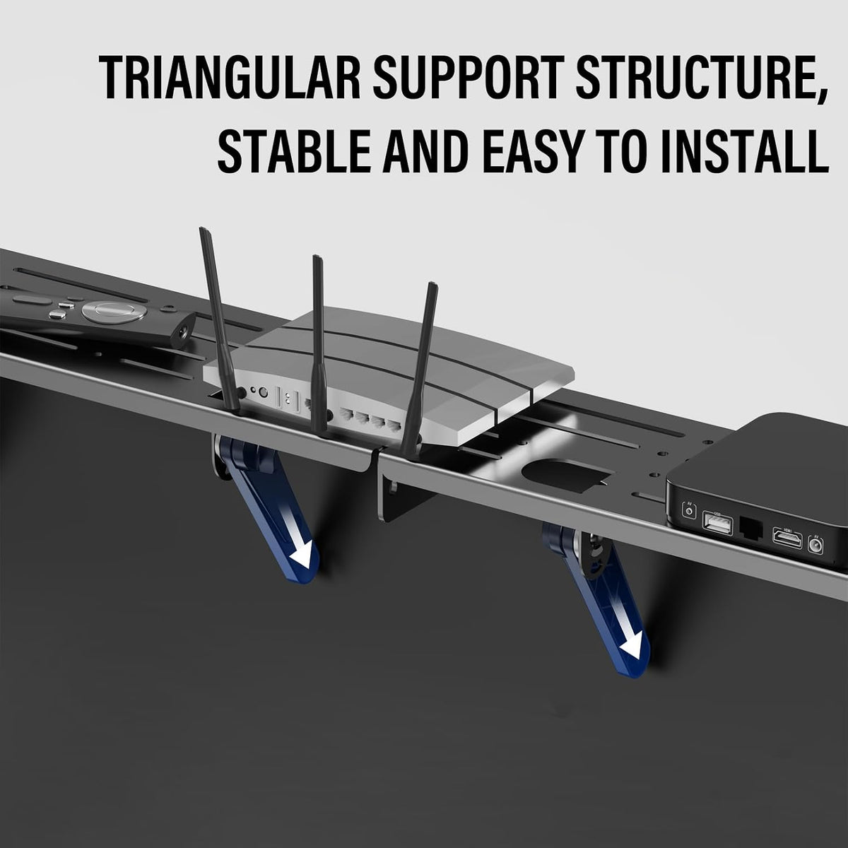 Adjustable Steel TV Top Shelf for Soundbar, Soundbar Stand