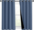 NICETOWN Stone Blue 100% Blackout Curtains 54 inches Long, Thermal Insulated by NICETOWN