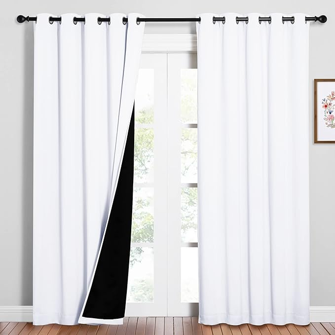 NICETOWN 100% Blackout Window Curtain Panels, Cold and Full Light Blocking by NICETOWN