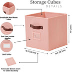 DECOMOMO Storage Bins, Cube Storage Bin with Labels