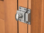 Traditional Large Oval Turn Cabinet Latch, Solid Brass, 2", for Cupboard & Other Furniture, Brushed Satin Nickel, 1 Pack, Made in Taiwan