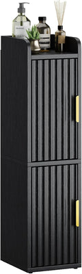 Yoobure Fluted Small Bathroom Storage Cabinet, Narrow Toilet Paper Cabinets