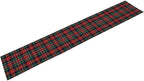 Christmas Plaid Table Runner, Red Green Checkered Tartan Style Print Seasonal Table Runner for Kitchen Dinning Coffee Table Decor Home Party Holiday, 13x90 Inch
