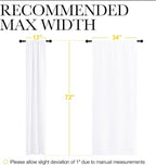 NICETOWN White Curtains 50% Blackout White Curtain Set, Modern Design Solid Rod - Image 7