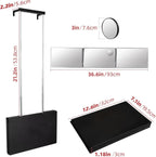 SELF FIND 3 Way Mirror for Hair Cutting, 360° Mirror for Haircuts for Men, Barber with Height Adjustable Telescoping Hooks for Makeup and Hair Styling1