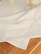 Solino Home Cotton Linen Tablecloth Linen, Hemstitch Collection 58 x 132 in