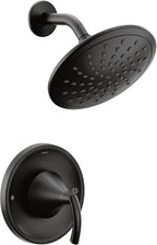 Moen T2842EPBL Glyde Shower Only System with Eco-Performance Rainshower Showerhead without Valve, Matte Black