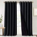 NICETOWN Cold Blocking 100% Blackout Curtains, Durable Black Lined Blackout by NICETOWN