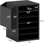 Unionly 6 Tier Adjustable Mail Sorter,Wood Paper Organizer for Class,Office