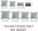 Fancy Homi 2 Packs Grey Blue Decorative Throw Pillow Covers 18x18 Inch - Image 7