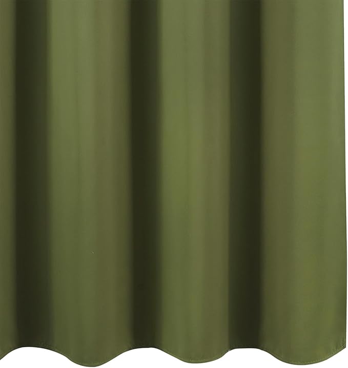 LEMOMO Blackout Curtains 66 x 72 Inch Long Olive Green Curtains Set of 2 Panels - Image 8