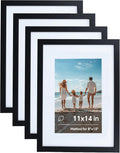 11x14 Black Picture Frames Set of 4, Gallery Wall, Poster Frame