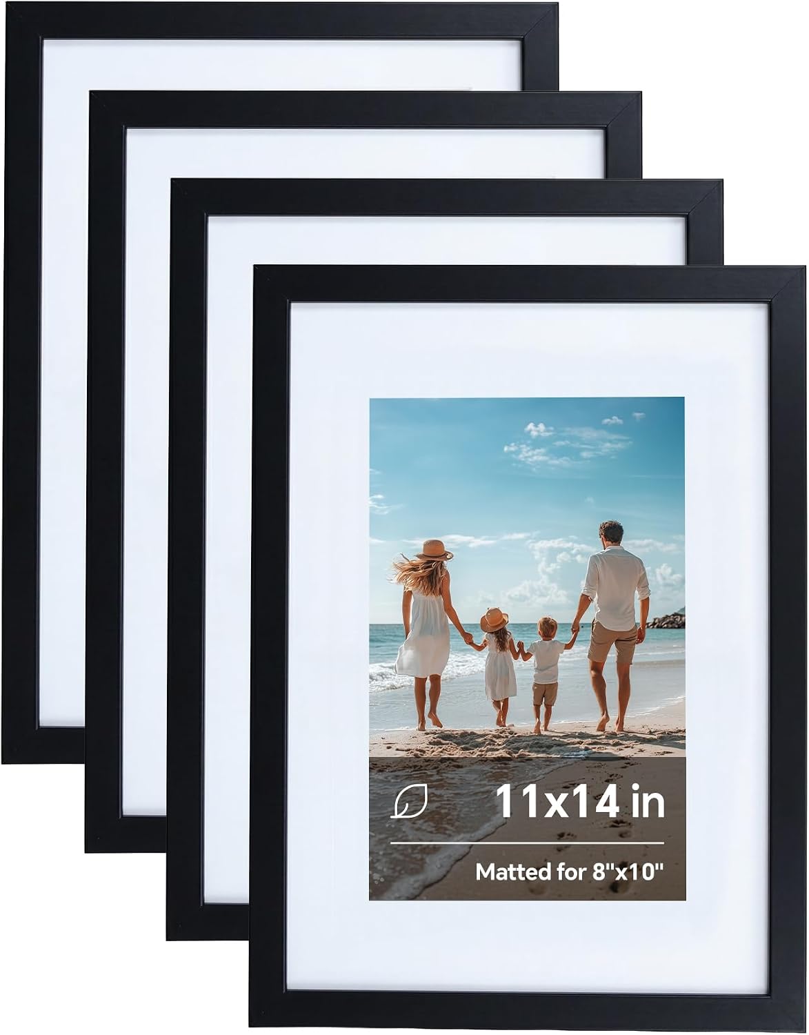 11x14 Black Picture Frames Set of 4, Gallery Wall, Poster Frame