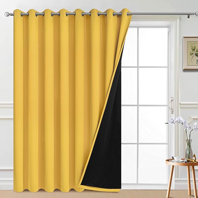 Yakamok 100% Blackout Thermal Insulated Curtains, Noise Reducing Barrier Panel by Yakamok