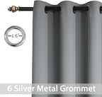 Yakamok Blackout Curtains Room Darkening Thermal Insulated Grommet top Window - Image 3