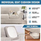 H.VERSAILTEX Rich Velvet Stretch 2 Piece Cover Chair Slipcover Sofa Cover - Image 7